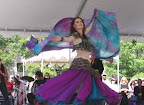Zarifa (of Gaithersburg MD) dancing with Ishtar Pittsburg's Belly Rock Band