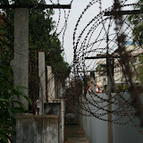 The barbed walls of S-21 detention centre, or Toul Sleng.