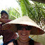 Lynette in her traditional (and mandatory in this heat) and well used hat...