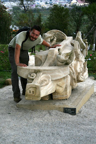 Steve with more modern art - he's photochopped his tan in LOL