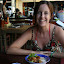 Hoi An delicacies: In front, White Rose, in the middle Cao Lau, at the back is a hungry Lynette.