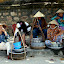 Some locals enjoying lunch on the street.