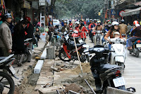 In Hanoi, if its nearly flat, it is a way of passage - and everybody has right of way.