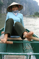 Our rower, Anna, 52, and good with her feet. She used her hands as well, when her legs got tired...