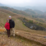 Lynette and I in front of the Dragon's Backbone Terraces.