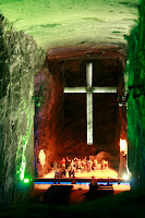 You can gauge the scale of this room from the tiny size of the people below the cross.