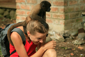Dagmarta is not quite so fond of monkeys as the rest of us, but she still managed to crack a smile or two!