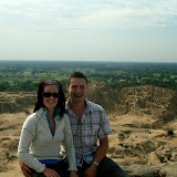 Our smiling faces overlooking the Tucume ruins.