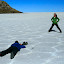 Our prep work for the obligatory Salt Flat's shots... making of style.