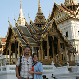 Lynette and I in front of Chakri Maha Prasat Hall.