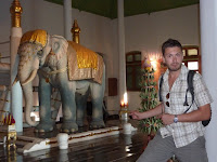 In the National Elephant Museum, where the most interesting exhibit was six large pickling jars morbidly containing parts of an elephants skin.
