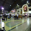 Waiting for our first Thai train in Bangkok train station! The King is everywhere!