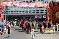 Finally! The start of the elephant procession...