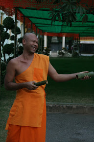 A monk who asked us to take a picture of him and his instrument.