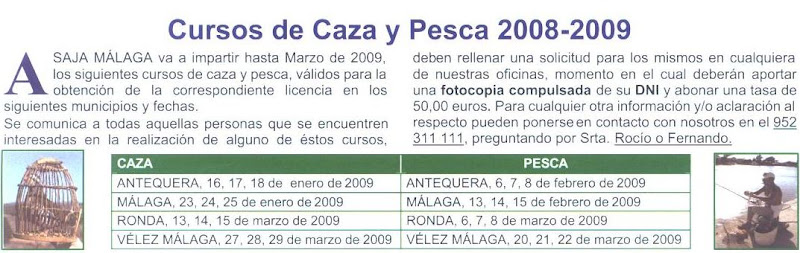 Cursos de Caza y Pesca 2008-2009