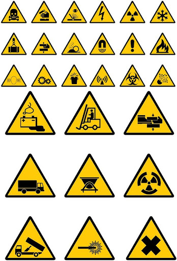 Vector set of warning signs nicegfx.com