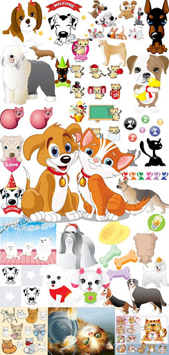Cats & Dogs Vector Collection nicegfx.com