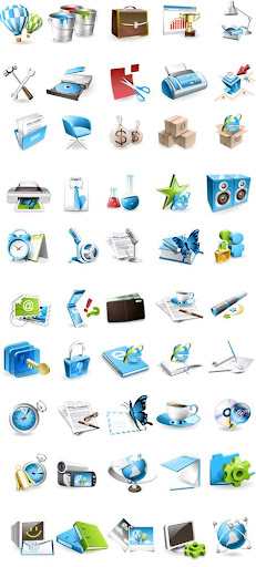 Blue Vector Icons by Asadal nicegfx.com