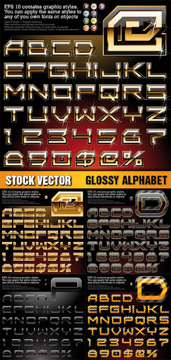 Stock Vector - Glossy Alphabet nicegfx.com
