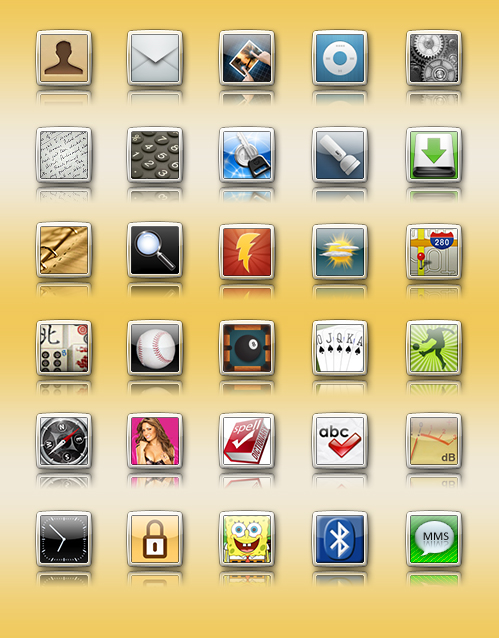Mega-pack icons iPhone iElegance nicegfx.com