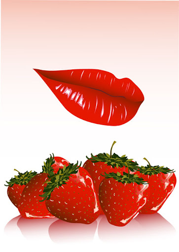 Strawberry lips vector nicegfx.com