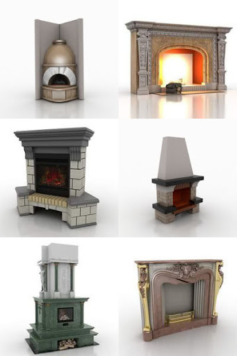 Fireplaces Collection - 3D Models nicegfx.com