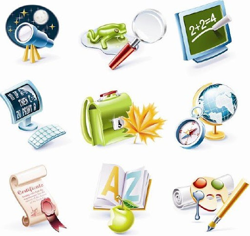 3D Icons Education nicegfx.com