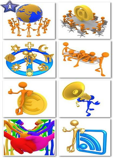 260 3D Golden Characters HR nicegfx.com