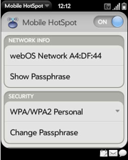 Webos webos vzw mobilehotspot Pre Palm Plus provides features for creating and Wi Fi sharing