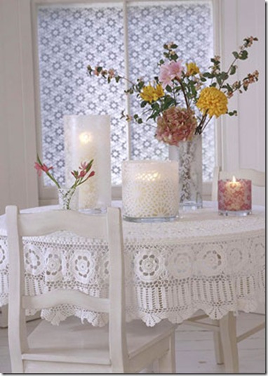 Tricô na mesa - foto publicada na revista Country Home