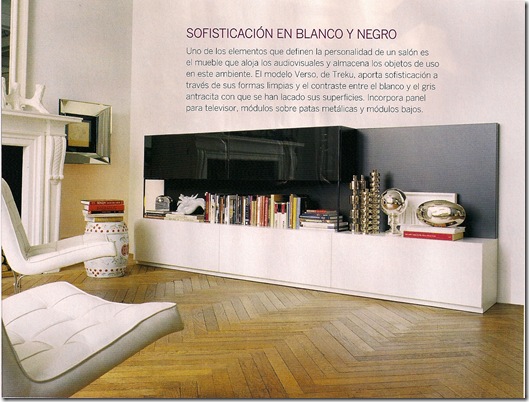 Casa de Valentina - via Arquitectura y Diseño -  móvel branco e preto