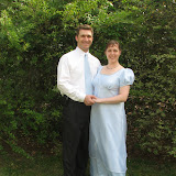 Shannon and John (yes, Shannon made John's tie from the same material as the dress)