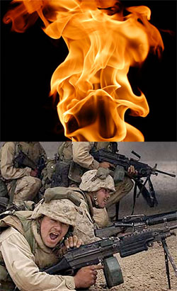 A flame and war