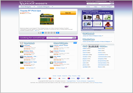 Yahoowidget