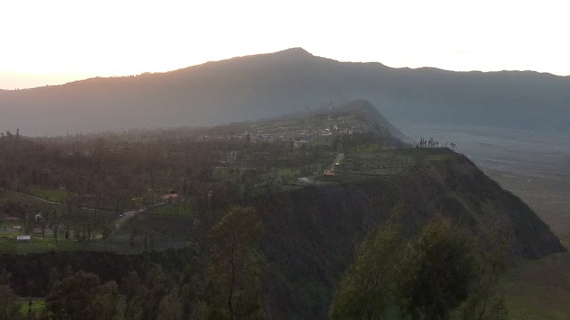 Cemoro Lawang in the early morning mist