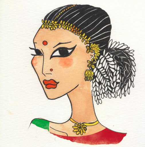 Indian dancer by French artist Elise Collet Sovarito Indian dancer by French artist Elise Collet Sovarito