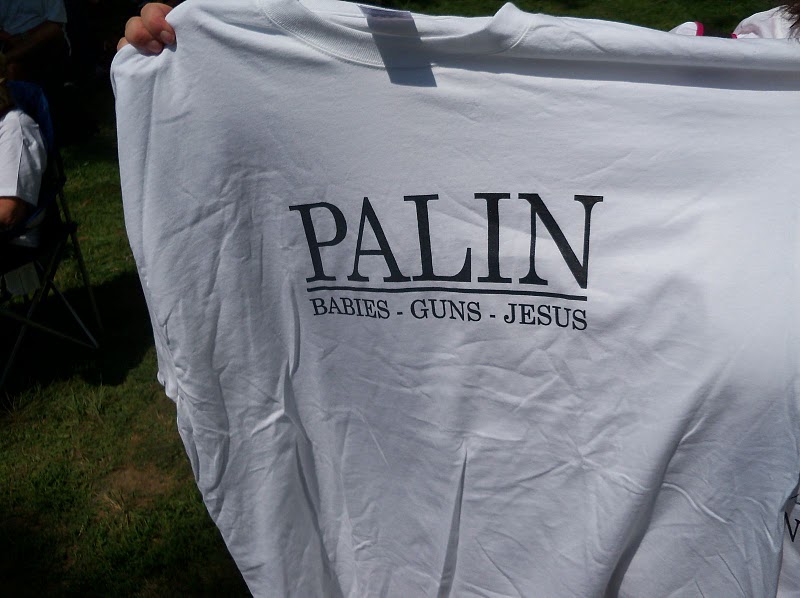 t-shirt: PALIN - Babies - Guns - Jesus