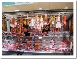 Meat Stand in La Boqueria Barcelona