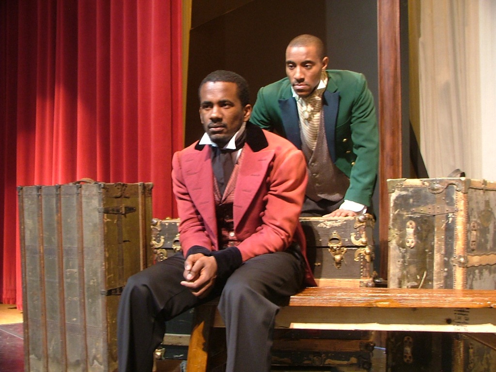 [Michael Flood (left) as Jimmy Hewlett and Laurence Stepney (right) as Billy Brown in 'The Africa[4].jpg]