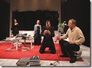 The God Of Carnage, by Yazmina Reza; directed by David Saint at George Street Playhouse  5/11-6/5/11<br />Set Design: James Youmans<br />Lighting Design: Joe Saint<br />Costume designer: Michael McDonald<br />with Betsy Aidem, Christopher Curry, Ann Harada, and James Ludwig<br /><br />Photograph © T Charles Erickson <br />http://tcharleserickson.photoshelter.com/
