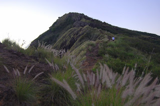 hiking up to catch the sunrise