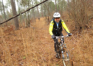 We sorta kinda rode on this faint trail
