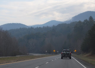 driving up to Cherry Log for Stanley Gap