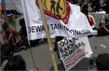 Demo Pemuda Tani di DPR