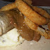 Sausage & Mash with Onion Rings