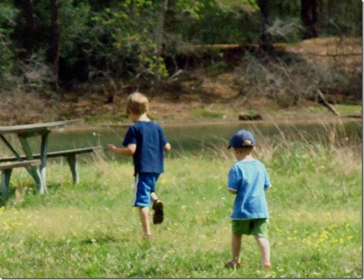 colin and Brennan walk