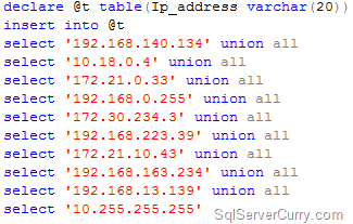 SQL Server IP Address