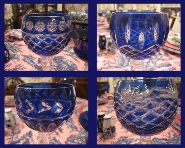 Blue glass collage
