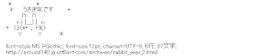 [AA]うさぎ年です