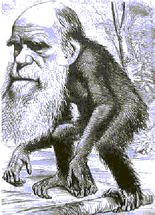 Карикатура на Чарльза Дарвина